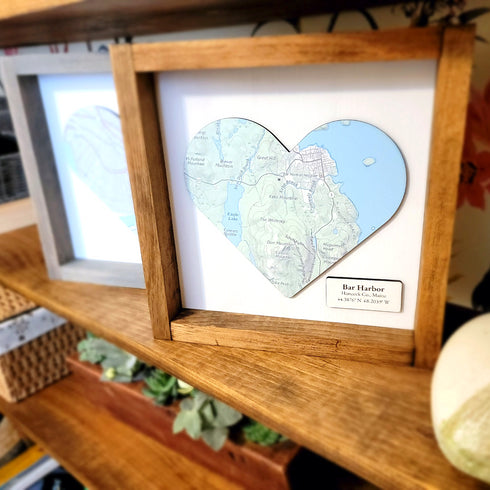 Custom Map Heart Sign, Any State or City! Personalized Map