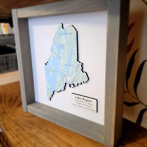 Maine Map Sign, Custom State Map Sign, Custom Map Sign
