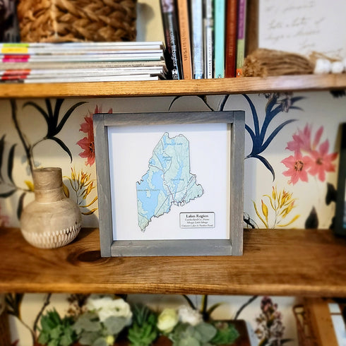 Maine Map Sign, Custom State Map Sign, Custom Map Sign
