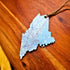 Custom Maine Map Ornaments, Personalized Map Keepsake