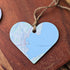 Custom Heart Map Ornaments, Personalized Map Keepsake