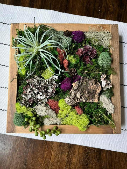 Moss Wall Art & Permanent Jewelry Craft & Sip Workshop: Monday, February 17th, 5:30pm