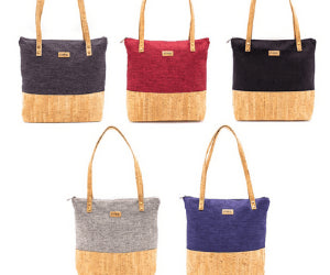 Black & Tan Cork Tote