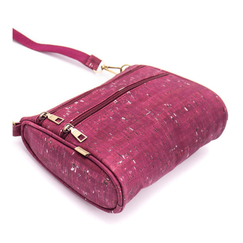 Wine Cork Speckled Triple Zipper Bag