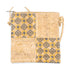 Yellow and Navy Square Cork Crossbody Bag