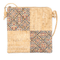Red & Navy Square Cork Crossbody Bag
