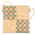 Teal Square Cork Crossbody Bag