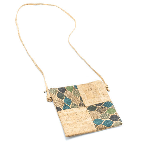 Blue Scale Cork Crossbody Bag