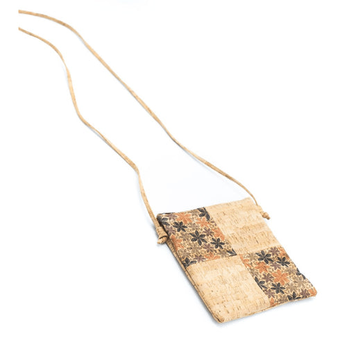 Autumn Floral Cork Square Crossbody Bag