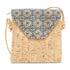 Navy Cork Flap Crossbody Bag