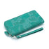Teal Cork Women's Zipper Clutch Wallet