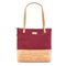 Wine & Tan Cork Tote