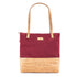 Wine & Tan Cork Tote