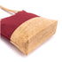 Wine & Tan Cork Tote