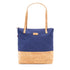 Royal Blue & Tan Cork Tote