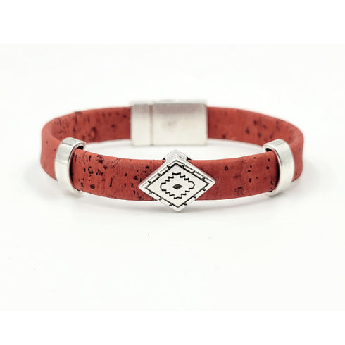 Southwest Diamond Cork Charm Magnetic Bracelet