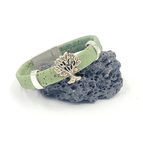 Tree of Life Charm Cork Magnetic Bracelet