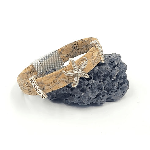 Starfish Charm Cork Magnetic Bracelet