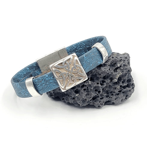 Celtic Knot Square Charm Cork Magnetic Bracelet