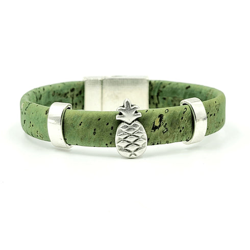 Pineapple Charm Cork Magnetic Bracelet
