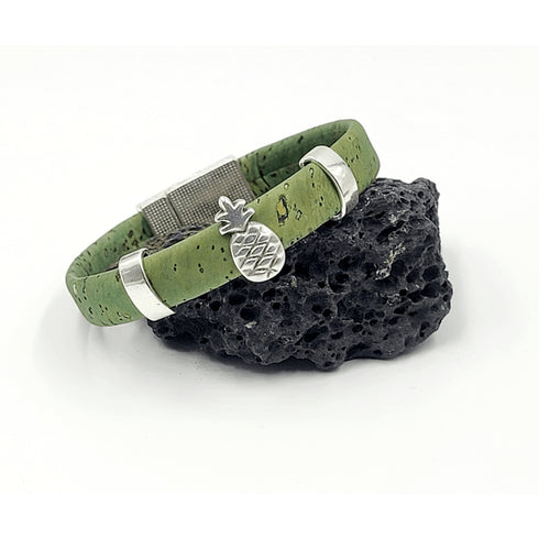Pineapple Charm Cork Magnetic Bracelet