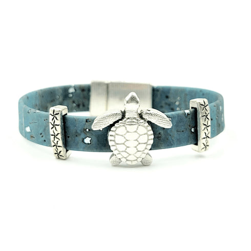 Turtle Charm Cork Magnetic Bracelet