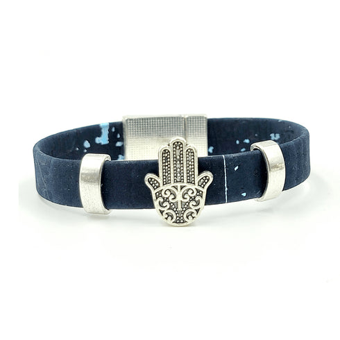 Hamsa Charm Cork Magnetic Bracelet