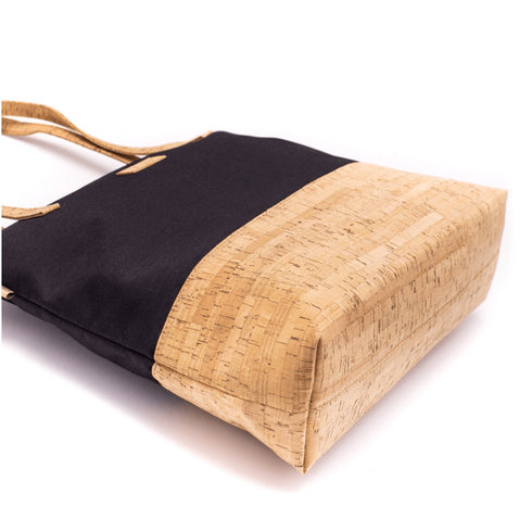 Black & Tan Cork Tote