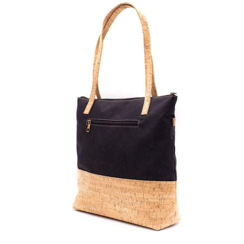 Black & Tan Cork Tote