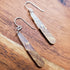 Gold Flake Wood & Resin Teardrop Sterling Silver Earrings