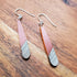 Peach Wood & Resin Teardrop Sterling Silver Earrings