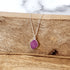 Pink Druzy Large Marquis .925 Necklace