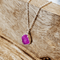 Pink Druzy Large Marquis .925 Necklace