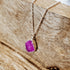 Pink Druzy Large Marquis .925 Necklace
