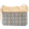 Navy Clover Pattern Cork Crossbody Bag