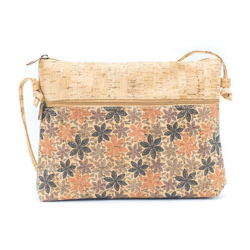 Autumn Floral Cork Crossbody Bag
