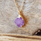 Pink Druzy Marquis Gold Necklace