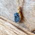 Teal Druzy Marquis Gold Necklace