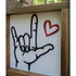 I Love You Sign Language 10x10 Wood Sign