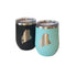 Maine Heart Laser Engraved Wine Tumbler- Black