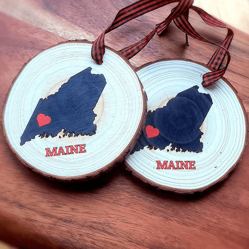 Maine Wood Ornament