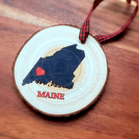 Maine Wood Ornament