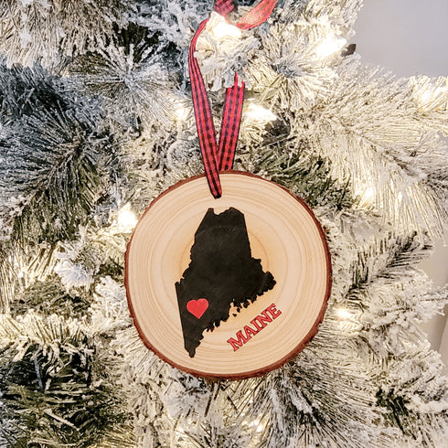 Maine Wood Ornament