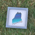 Mini Maine Tree Aurora Framed Sign-Gray
