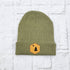 1901 Maine Flag Faux Leather Patch Winter Beanie