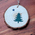1901 Maine Flag Wood Slice Ornament