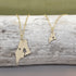 Gold Original Maine Flag Pendant Necklace