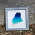 Mini Maine Ocean Framed Sign-Gray
