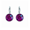 Amethyst Swarovski Rhodium Drop Earrings