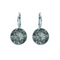 Black Diamond Swarovski Rhodium Drop Earrings